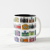 Oud verhaal tweekleurige koffiemok (Voorkant rechts)