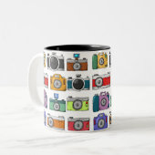 Oud verhaal tweekleurige koffiemok (Voorkant links)