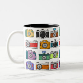 Oud verhaal tweekleurige koffiemok