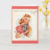 Oud - Verjaardagsgroeten aan mijn dochter, Kaart (Gele Bloem)