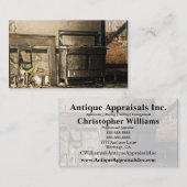 Oud verlaat Antiek meubilair Visitekaartje (Voorkant / Achterkant)