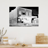 Oud verlaten gebouw negatief poster (Keuken)