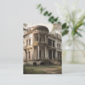 Oud verlaten Witte Herenhuis Briefkaart (Staand voorkant)