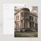 Oud verlaten Witte Herenhuis Briefkaart (Voorkant / Achterkant)