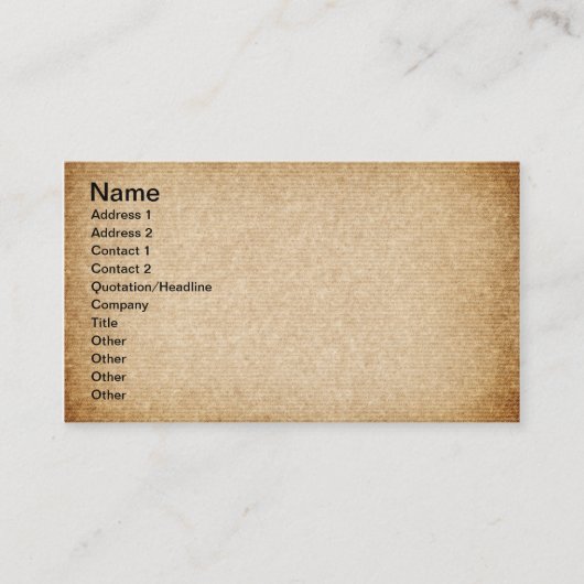 oud verpakkingspapier met strepen voor achtergrond visitekaartje (Voorkant)