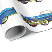 oud verpakkingspapier voor auto ' s cadeaupapier (Rol Hoek)