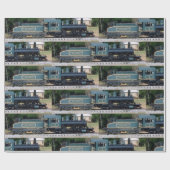 Oud verpakkingspapier voor treinen cadeaupapier (Vlak)