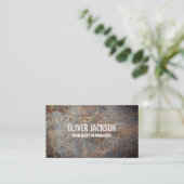 oud verroest metaal visitekaartje (Staand voorkant)