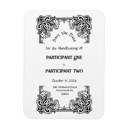 Oud Victoriaans Gotisch Handfasten Sla de datum op Magneet