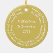 Oud Victoriaans Huis - Huis voor de Feestdagen Keramisch Ornament (Achterkant)