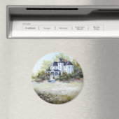 Oud Victoriaans huis met katten rustiek land Magneet (Insitu (Vaatwasser))