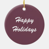 Oud Victoriaans Huis met  Tekst op Terug Keramisch Ornament (Achterkant)