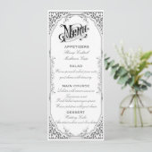 Oud Victoriaans menu (Staand voorkant)