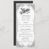 Oud Victoriaans menu (Voorkant / Achterkant)