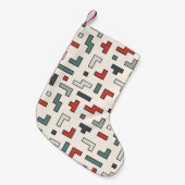 Oud vierkant vierkant naadloos patroon, achtergron kleine kerstsok (Voorkant (Hangend))