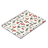 Oud vierkant vierkant naadloos patroon, achtergron notitieboek (Linkerzijde)