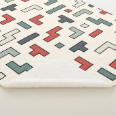 Oud vierkant vierkant naadloos patroon, achtergron sherpa deken (3/4)