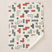 Oud vierkant vierkant naadloos patroon, achtergron sherpa deken (Voorkant)