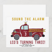 OUD VINTAGE VUURWEERBOOM UITNODIGING (Voorkant / Achterkant)