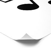 Oud vinylrecord en muzieknotities foto afdruk (Hoek)