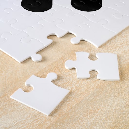 Oud vinylrecord en muzieknotities legpuzzel (Zijkant)