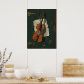 Oud Violin - John Frederick Peto Fine Art Poster (Keuken)