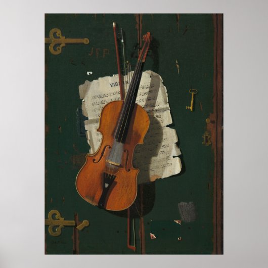 Oud Violin - John Frederick Peto Fine Art Poster (Voorkant)