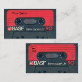 Oud visitekaartje met cassette (Voorkant / Achterkant)