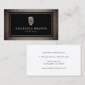 Oud Visitekaartje microfoon (Voorkant / Achterkant)