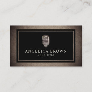 Oud Visitekaartje microfoon