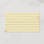 oud visitekaartje van bruin papier (Achterkant)