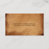 Oud Visitekaartje voor gebrand muziekdocent (Achterkant)