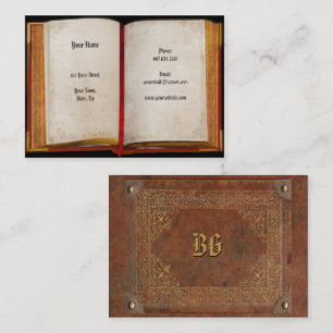 Oud Visitekaartje voor open boeken
