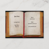 Oud Visitekaartje voor open boeken (Voorkant)
