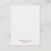 Oud visitekaartje voor ouderwetse ouderwetse perka (Achterkant)