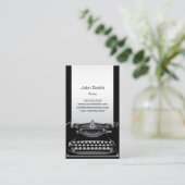 Oud Visitekaartje voor schrijfmachine met zwarte s (Staand voorkant)