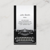 Oud Visitekaartje voor schrijfmachine met zwarte s (Voorkant)