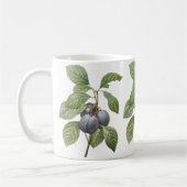 Oud voedsel Fruit, paarse tuinpruimen door Redoute Koffiemok (Links)