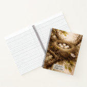 Oud vogelnest met eieren notitieboek (Binnen)