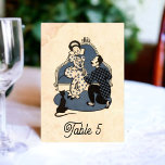 oud voorstel 50s Comic Book Wedding Kaart<br><div class="desc">Deze  retro-komische bruiloft is geschikt voor een moderne bruiloft. Het oude minimalistische ontwerp is voorzien van het  Retro Old proposal 50s Comic Book Wedding Table Number</div>