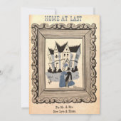 oud voorstel paraplude Pop Art Retro Wedding Kaart (Achterkant)