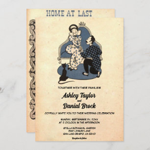 oud voorstel paraplude Pop Art Retro Wedding Kaart