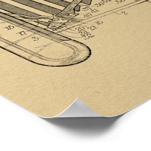 Oud vouwcamera Patent Art Drawing Print (Hoek)