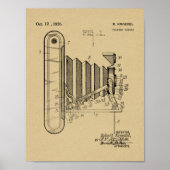 Oud vouwcamera Patent Art Drawing Print (Voorkant)