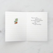Oud Vriend Plant Verjaardag Kaart (Binnen)