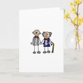 Oud Vrolijk Paar Kaart (Gele Bloem)