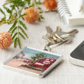 Oud vuurhuis, Genève schilderen op een sleutelhang Sleutelhanger (Zijkant)