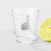 Oud vuurtoren van de Presque Isle Shot Glas (Achterkant)