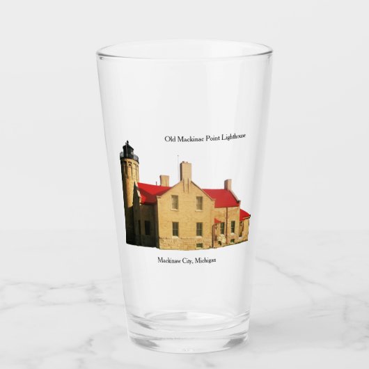Oud vuurtoren van makreelpunt glas (Voorkant)