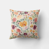 Oud waterverf herfstbloesem patroon kussen (Achterkant)